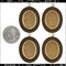 Antiqued Brass - 24mm x 18mm - Cameo Frame with One Ring - Set of Four - AB-F41